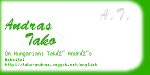 andras tako business card